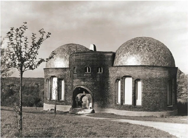 The artist's studio where the stained glass windows were etched
